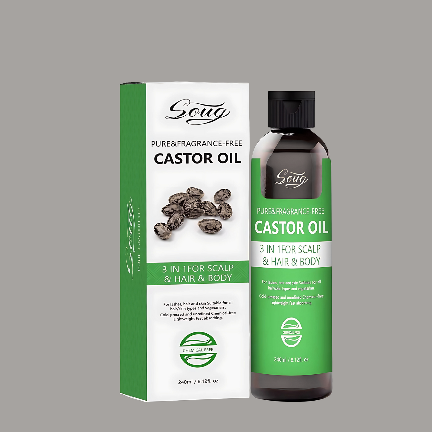 HUILE DE RICIN POUR CHEVEUX ET BARBE