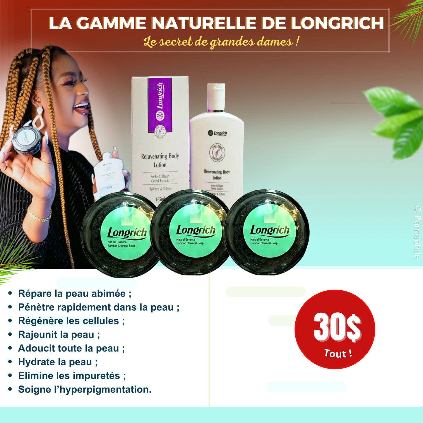 COMBO BEAUTE SAVON NOIR + LOTION RAJEUNISSANTE LONGRICH